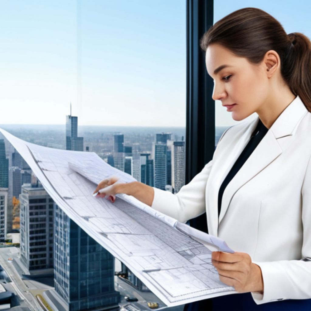 **
A professional female architect in a modern, bright office, fully clothed in a stylish business outfit, reviewing blueprints. Large windows overlook a cityscape. Safe for work, appropriate content, professional, perfect anatomy, well-formed hands, natural pose, high quality.
**