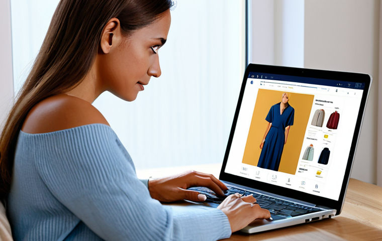 E-commerce Shopping**

"A fully clothed woman browsing an e-commerce website on her laptop at home, researching product reviews and details before making a purchase, safe for work, appropriate content, modest clothing, perfect anatomy, correct proportions, natural pose, professional, bright indoor lighting."

**