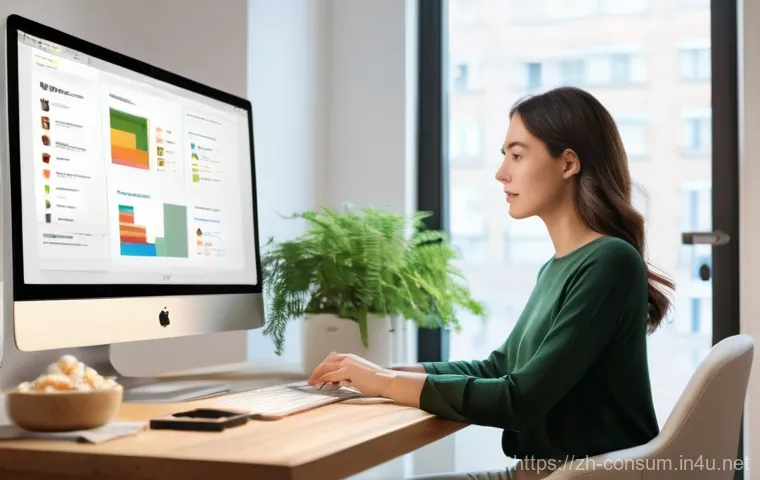 소비자 보호법 기본 개념과 사례 - **Prompt 1: The Savvy Online Shopper**
    A young woman in her late 20s, dressed in a comfortable y...