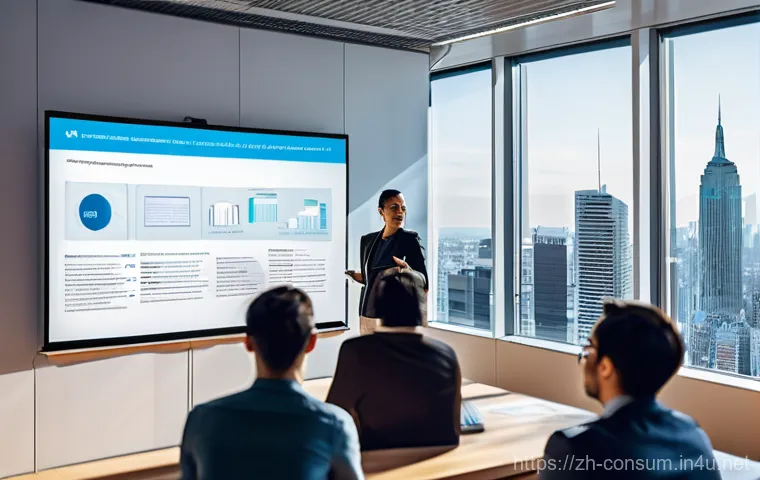 소비자 보호법 시험 준비 요령 - **Prompt:** A diverse group of young adults, dressed in smart casual attire, gathered around a large...