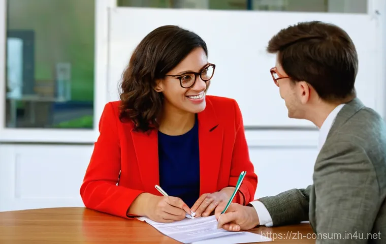 소비자 보호법 시험 준비 요령 - **Prompt:** A diverse group of young adults, dressed in smart casual attire, gathered around a large...