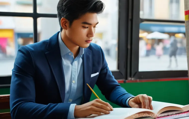 소비자전문기술사 실무와 이론 차이점 - **Prompt:** A vibrant, high-angle shot capturing a young professional, dressed in a smart casual bla...