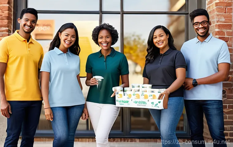 소비자중심 경영의 혁신적 접근 방법 - **Prompt:** A diverse group of adults (ages 20-50s) in a brightly lit, modern co-working space, each... 소비자중심 경영의 혁신적 접근 방법 - **Prompt:** A diverse group of adults (ages 20-50s) in a brightly lit, modern co-working space, each...