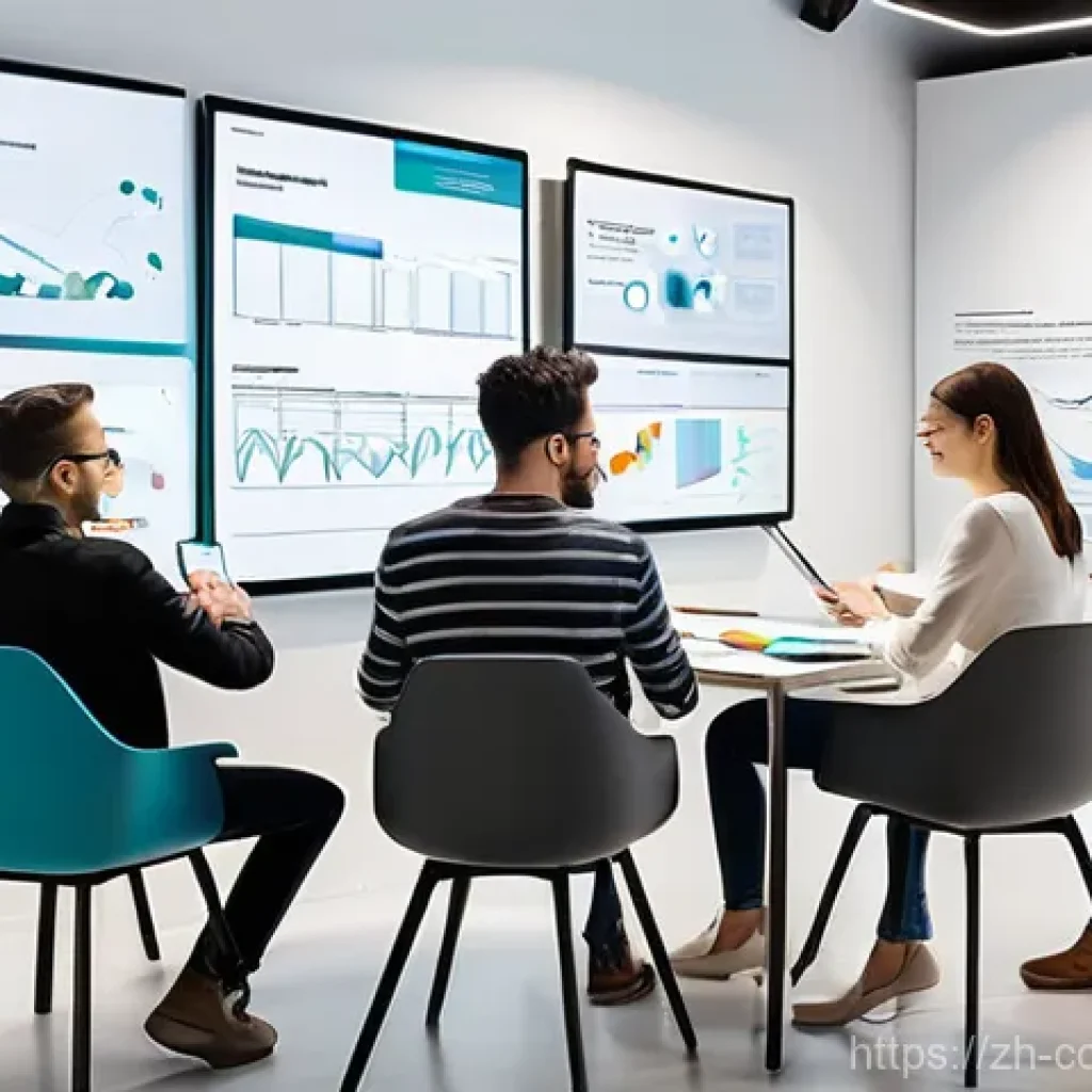 소비자중심 경영으로 성공한 기업 연구 - **Prompt for "Deep Listening" and "Co-creation":**
    "A diverse group of five adults and young adu...