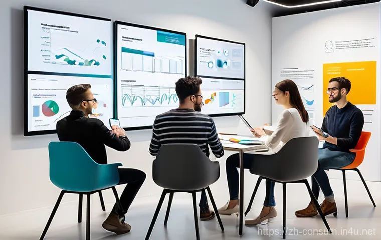 소비자중심 경영으로 성공한 기업 연구 - **Prompt for "Deep Listening" and "Co-creation":**
    "A diverse group of five adults and young adu...