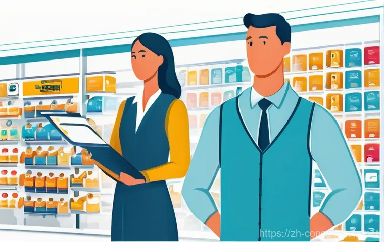 소비자전문기술사 자격증의 가치 - **Prompt:** A bustling, modern digital marketplace scene, teeming with diverse individuals of variou...