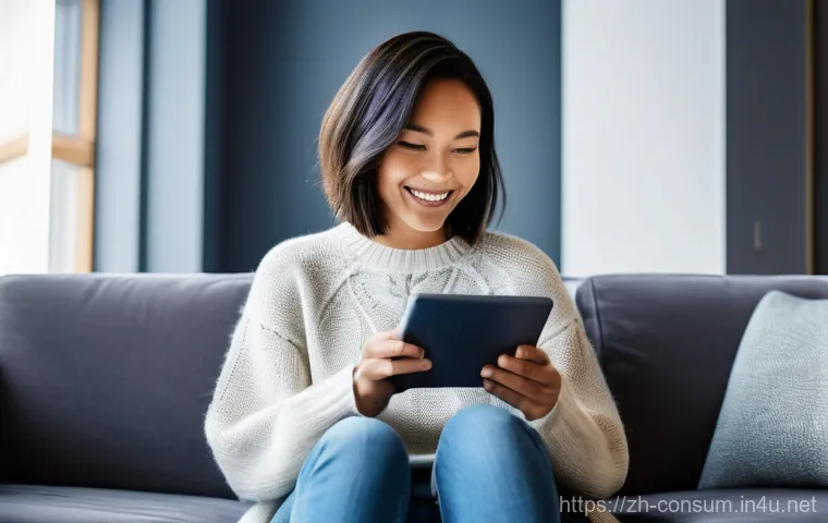 소비자 행동 분석과 마케팅의 관계 - **Prompt:** A young, diverse woman in her late 20s, with a stylish bob haircut, is comfortably seate...