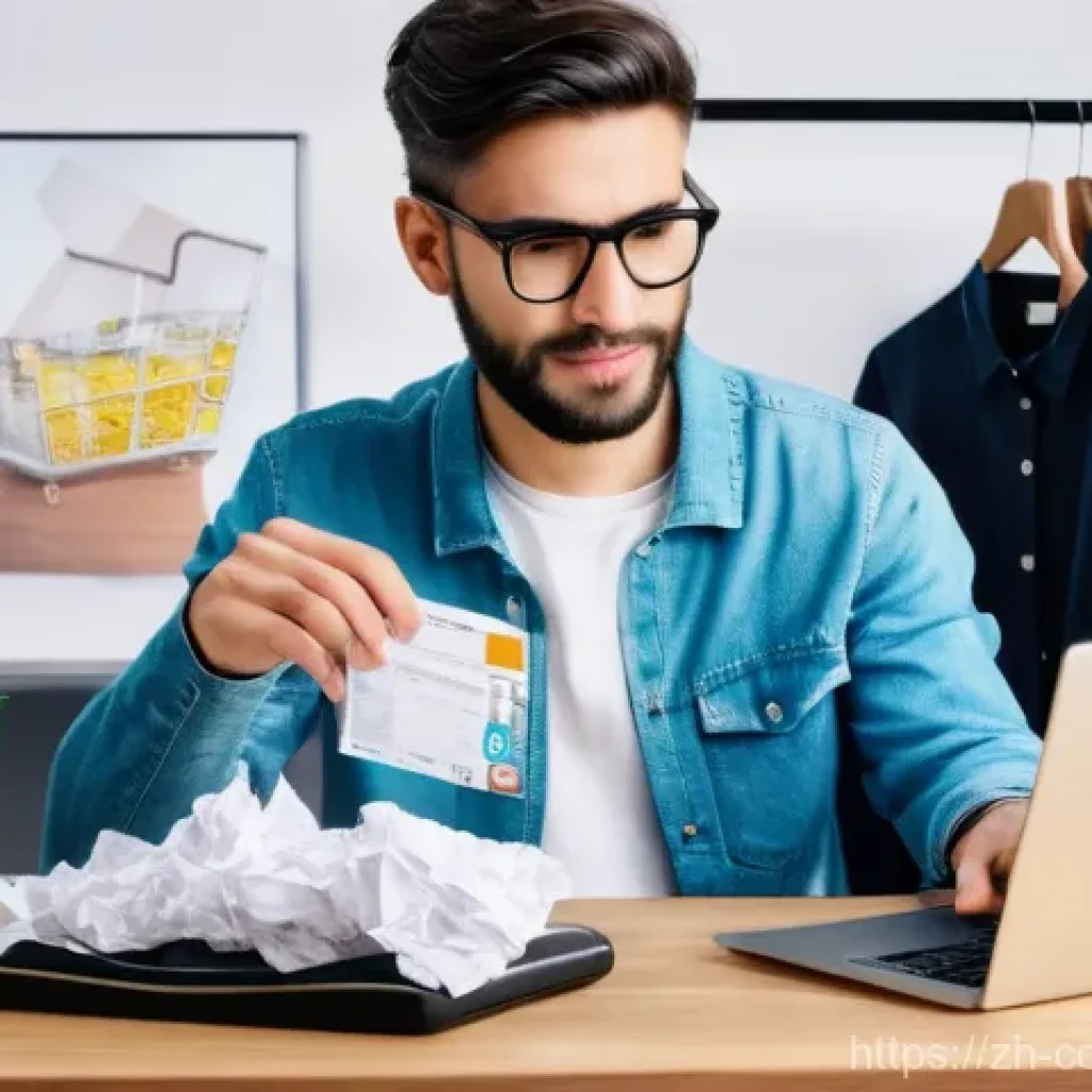 소비자분쟁 사례를 통한 법적 대응 - **Prompt:** A young adult, well-dressed in casual attire, sits at a modern desk, looking disheartene...