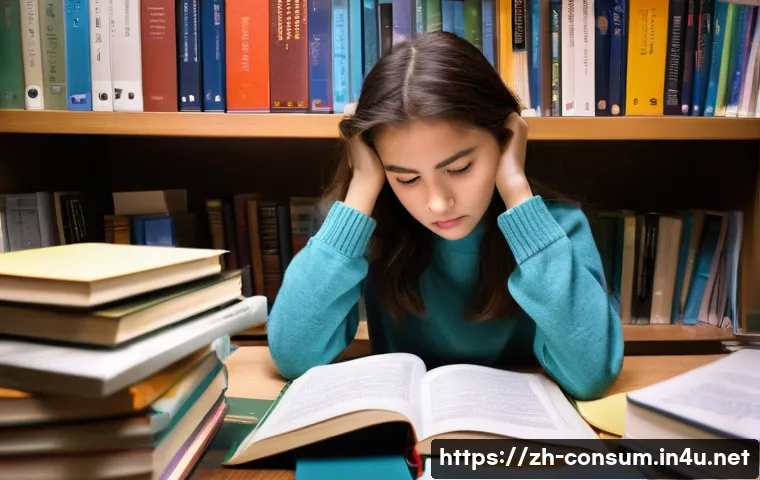 소비자전문기술사 필기 대비 스터디 팁 - **Prompt 1: Overwhelmed Student Amidst Study Materials**
    "A young adult, perhaps a woman in her ...