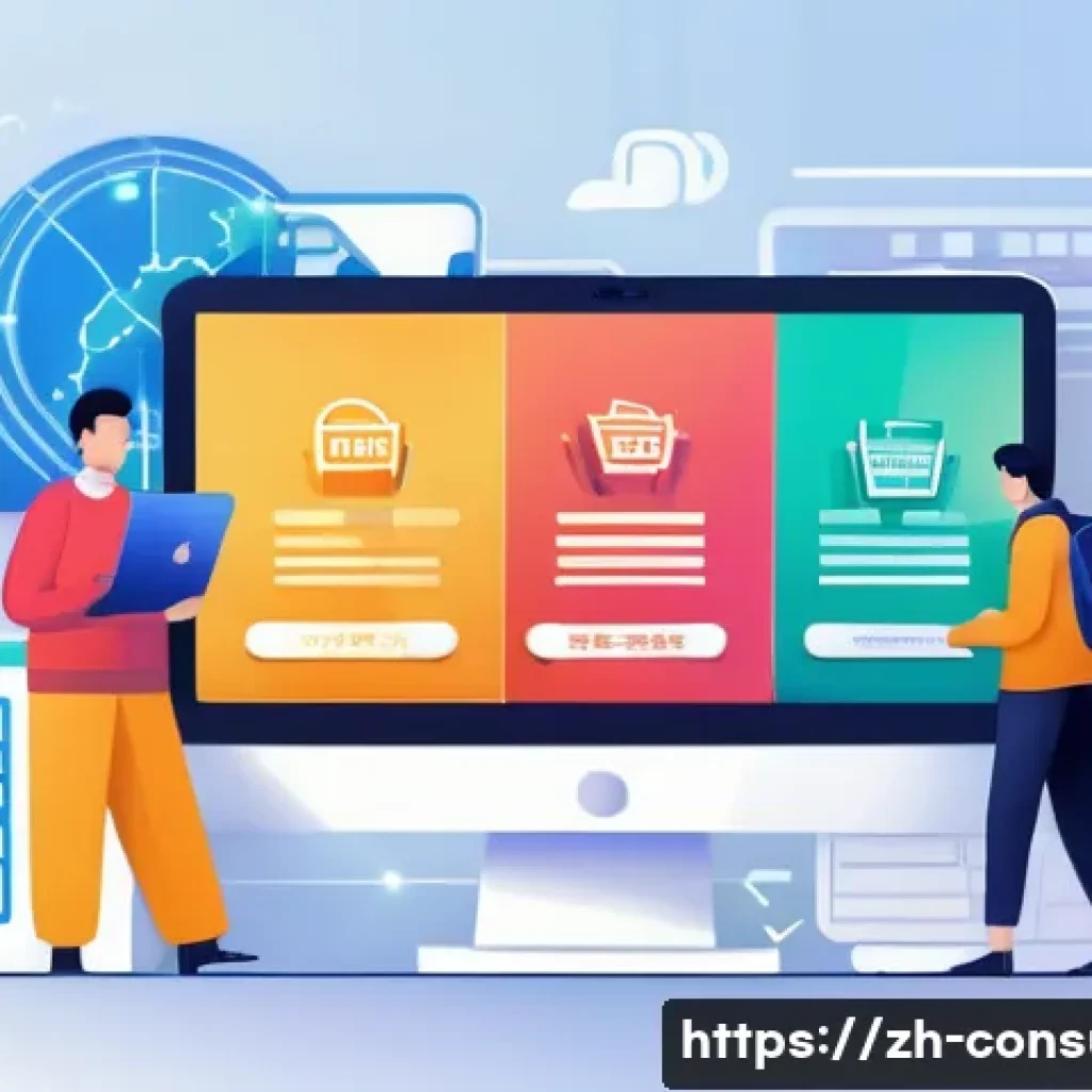 소비자 보호 관련 연구와 실무 사례 - A modern digital marketplace scene illustrating consumer rights protection in an e-commerce environm...