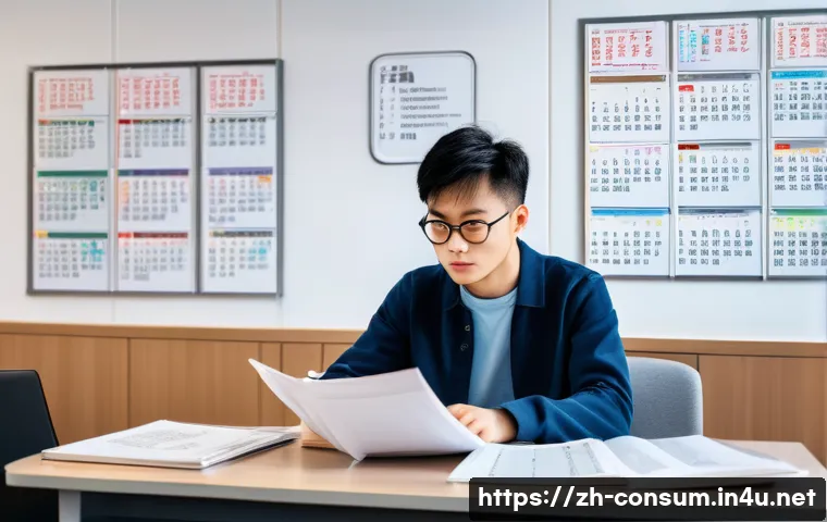 소비자전문기술사 자격증 후기 및 난이도 - A modern study room scene showing a focused young adult studying consumer rights protection law, sur...