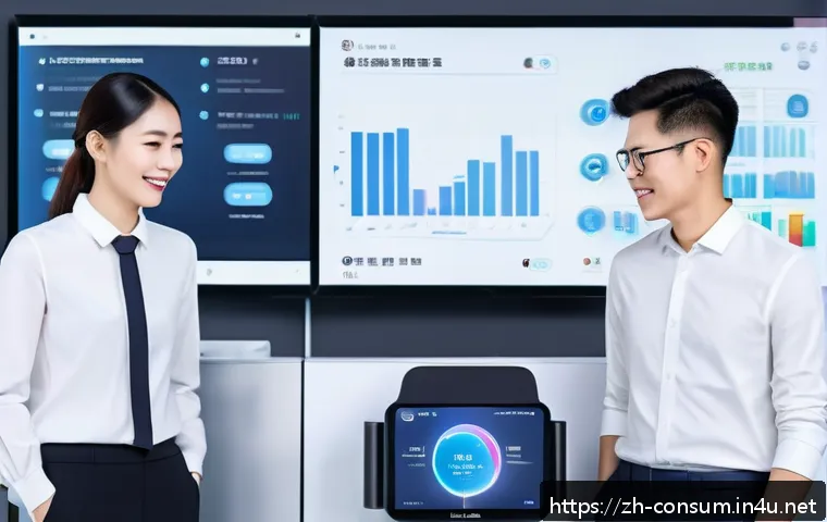 소비자 불만 처리 프로세스 개선 사례 - A modern, sleek customer service center with multiple digital screens showing real-time complaint ha...