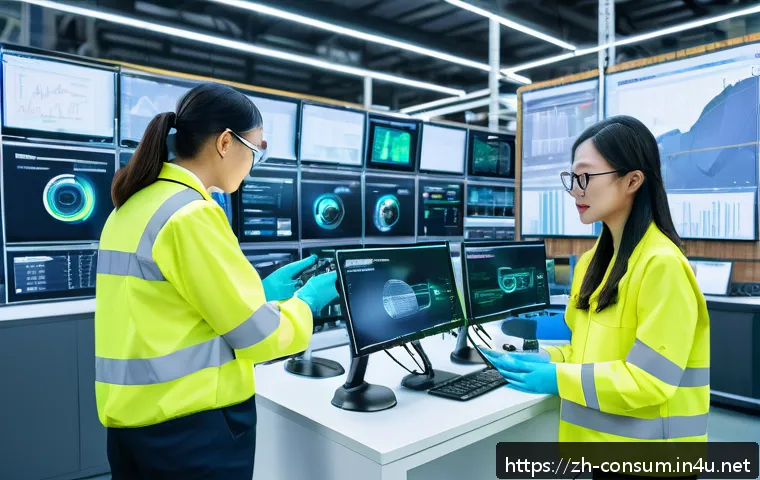 소비자전문기술사 실무 워크숍 후기 - A modern professional workshop scene showing diverse engineers and technicians in smart casual attir...