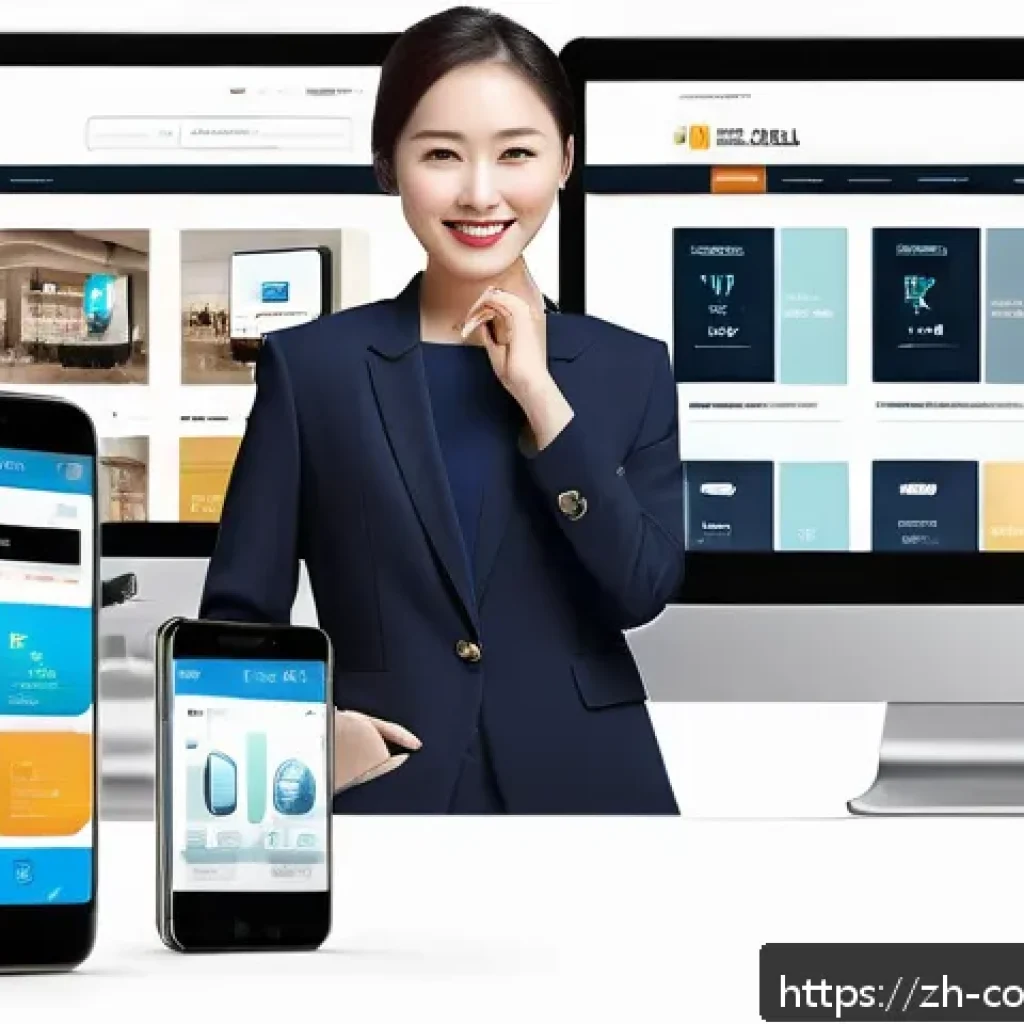 소비자 행동 데이터를 활용한 혁신 모델 - A futuristic e-commerce scene showcasing a diverse group of customers interacting with a highly pers...