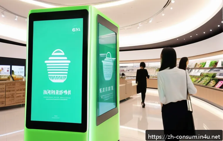 소비자중심 경영 사례 연구와 지속 가능성 전략 탐구 - A modern, high-tech retail environment showcasing personalized shopping experiences driven by big da...