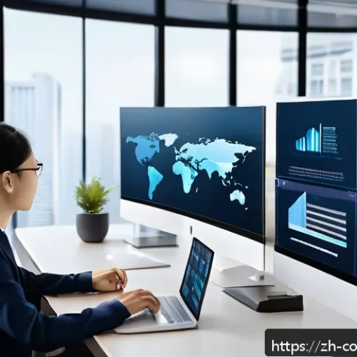 소비자 행동 데이터를 활용한 신제품 개발과 성공 사례 - A modern office scene showing a diverse team of professionals analyzing user behavior data on multip...